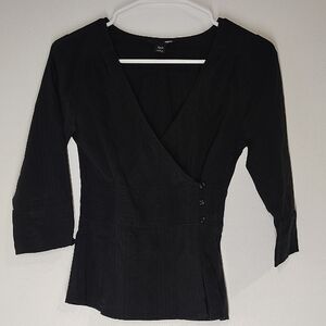 Black Women's Wrap Top